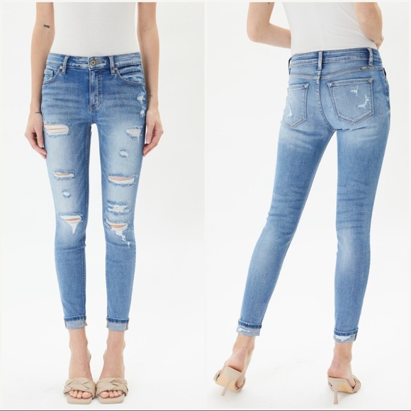Store Closing‼️ Medium Rise Ankle Skinny Jeans - Picture 5 of 6